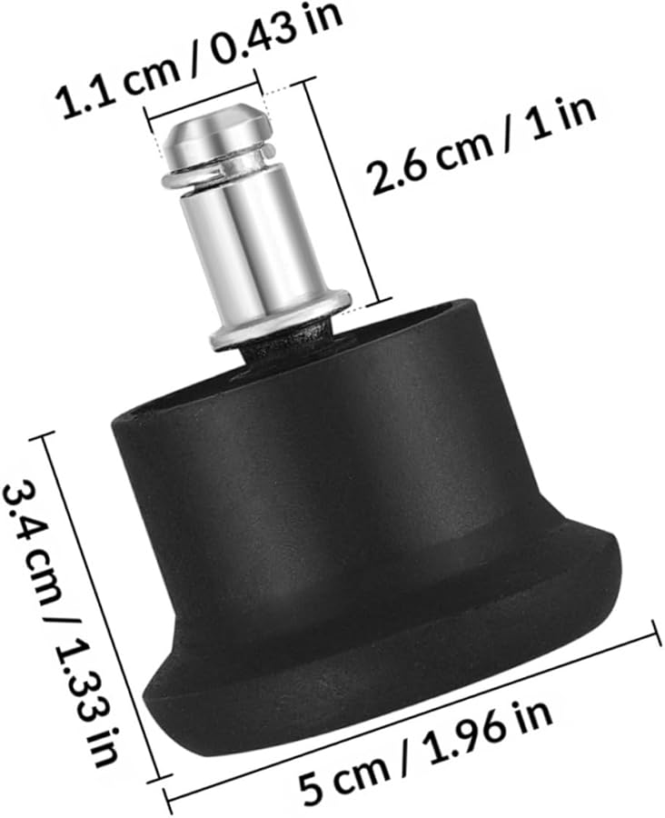 10Pcs Black Office Chair Feet Pads Thickened Mushroom Wheel Furniture Glides Floor Protection - Image 2